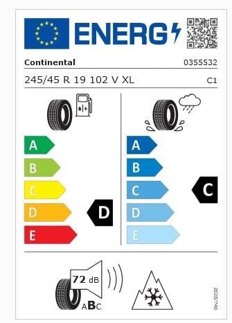 245/45R19 102V XL FR TS860S SSR CONTİNENTAL