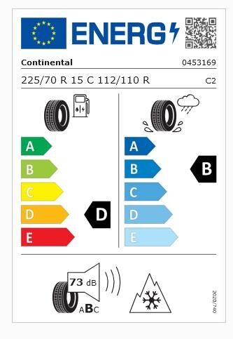 225/70R15 C 112/110R VAN CONTACT WINTER CONTİNENTAL