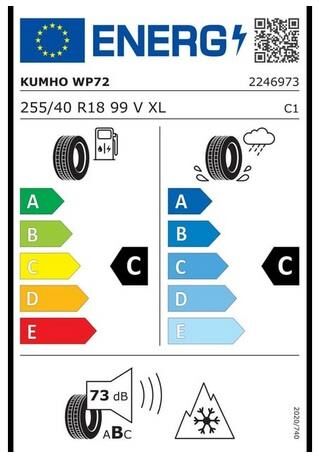 255/40R18 99V XL WINTERCRAFT WP72 M+S KUMHO