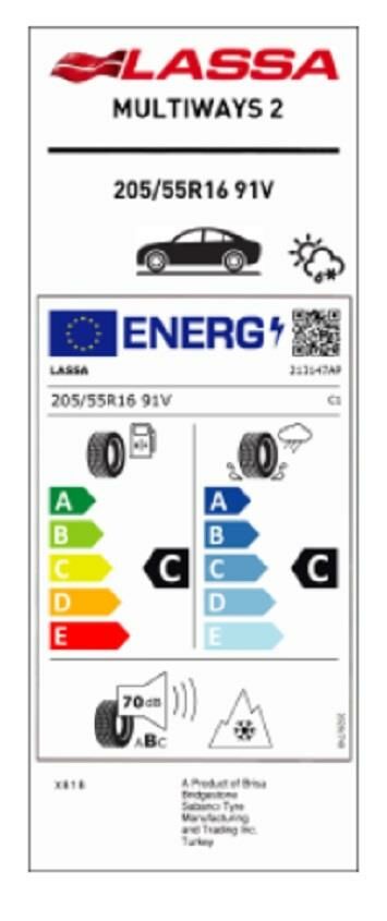 205/55R16 91V MULTIWAYS 2 LASSA