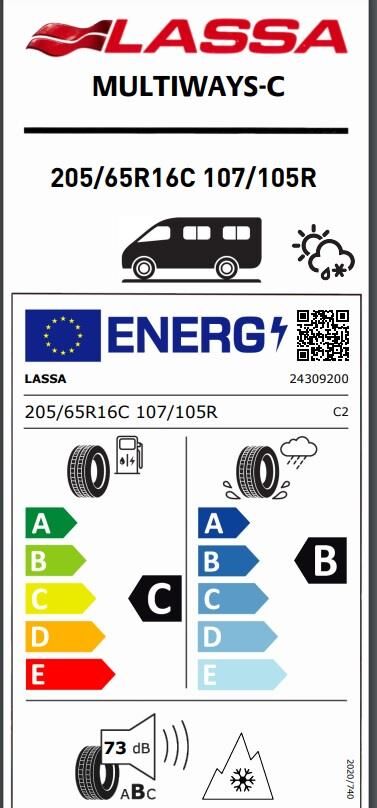 205/65R16 C 107/105R 8PR MULTIWAYS-C LASSA