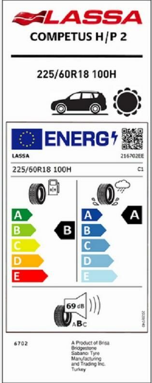 225/60R18 100H COMPETUS H/P 2 LASSA