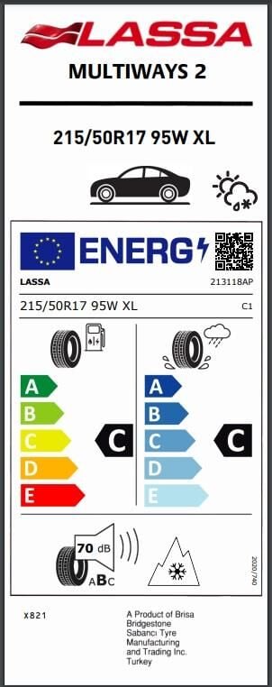 215/50R17 95W XL MULTIWAYS 2 LASSA