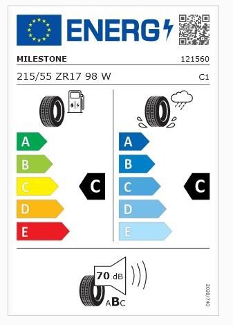 215/55R17 TL 98W REINF. CARMILE SPORT MILESTONE
