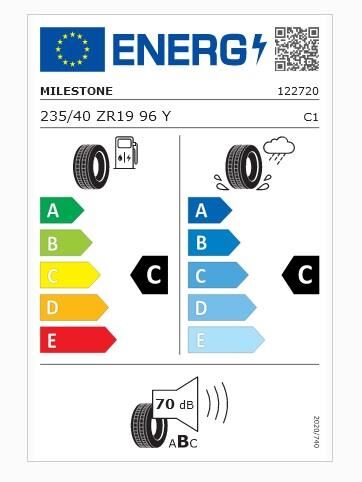 235/40R19 TL 96Y REINF. CARMILE SPORT MILESTONE