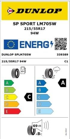 215/55R17 TL 94W SP SPORT LM705 DUNLOP