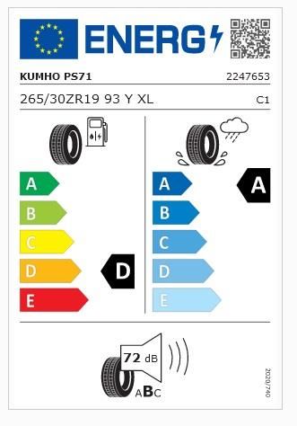 265/30R19 93Y XL PS71 KUMHO