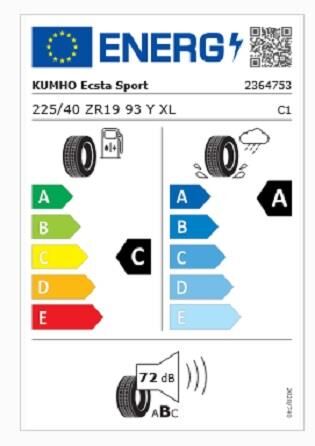 225/40R19 93Y XL PS72 EV KUMHO