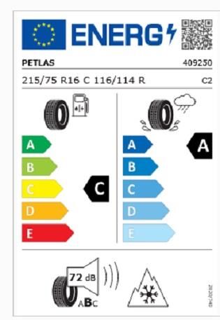 215/75R16 C TL 116/114R 10PR VANMASTER + A/S PETLAS