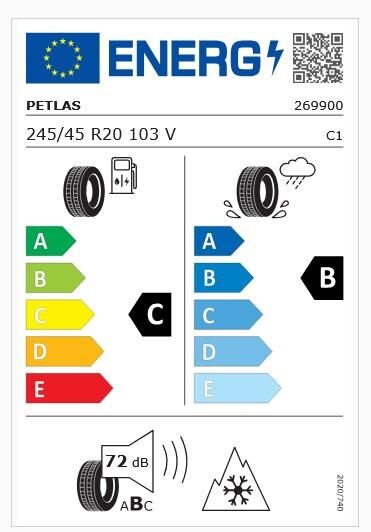 245/45R20 TL 103V REINF. SNOWMASTER 2 SPORT PETLAS