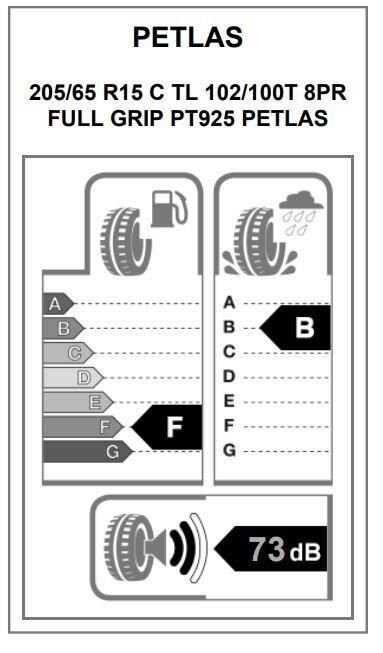 205/65R15 C TL 102/100T 8PR FULL GRIP PT925 PETLAS