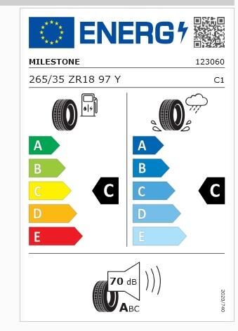 265/35R18 TL 97Y REINF. CARMILE SPORT MILESTONE