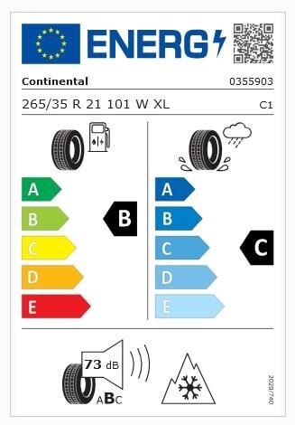 265/35R21 101W XL TS860S CONTİNENTAL