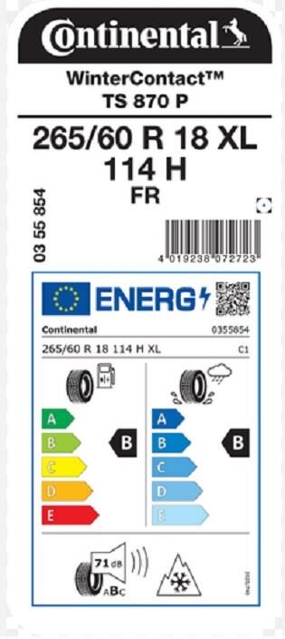 265/60R18 114H XL TS870P CONTİNENTAL