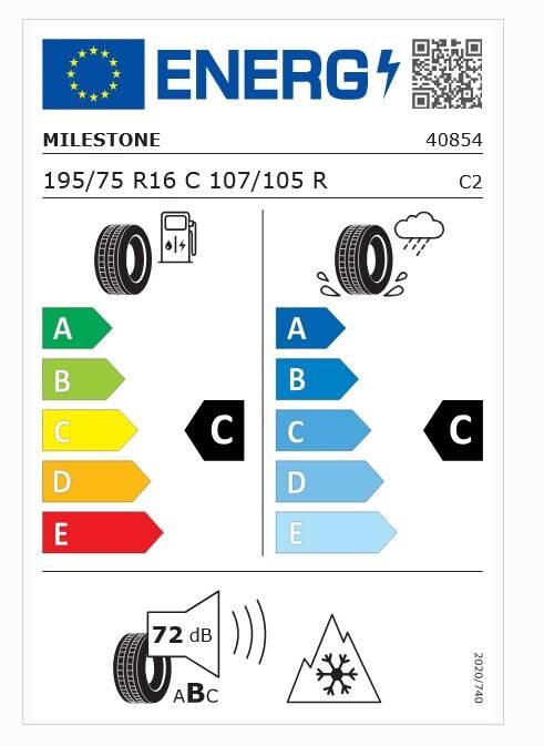 195/75R16 C TL 107/105R 8PR WINTIDE MILESTONE