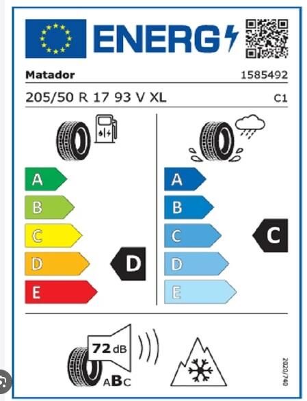 205/50R17 93V XL FR MP93 MATADOR