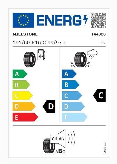 195/60R16 C TL 99/97T 6PR VANMILE MILESTONE