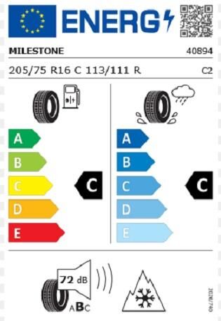 205/75R16 C TL 113/111R 10PR WINTIDE MILESTONE