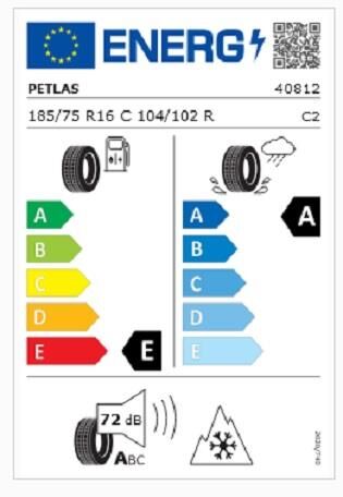 185/75R16 C TL 104/102R 8PR FULL GRIP PT935 PETLAS