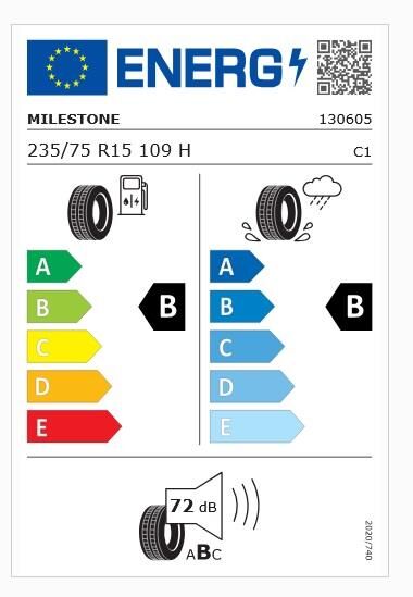 235/75R15 TL 109H REINF. SUVMILE H/T MILESTONE