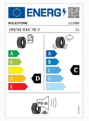 195/45R15 TL 78V CARMILE SPORT MILESTONE