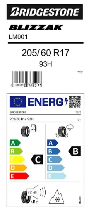 205/60R17 93H LM001 BRIDGESTONE