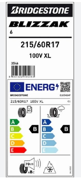 215/60R17 100V XL BLİZZAK 6 BRIDGESTONE