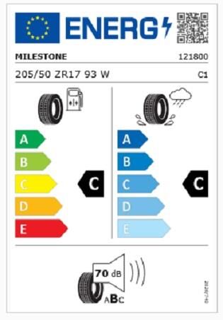 205/50R17 TL 93W REINF. CARMILE SPORT MILESTONE