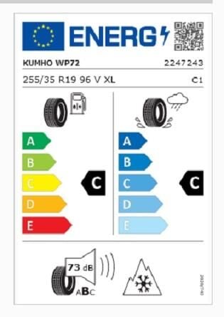 255/35R19 96V XL WP72 KUMHO