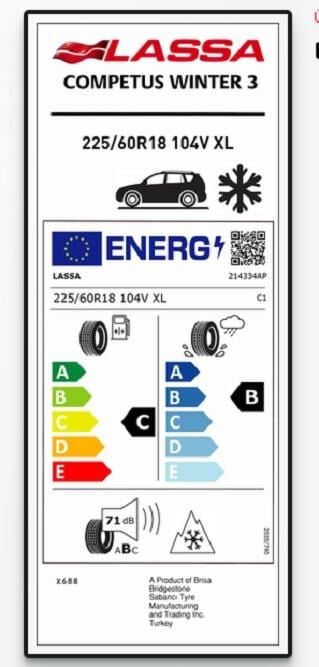 235/60R18 107V XL COMPETUS WINTER 3 LASSA