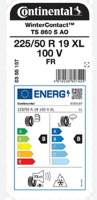225/50R19 100V XL TS860S AO CONTİNENTAL
