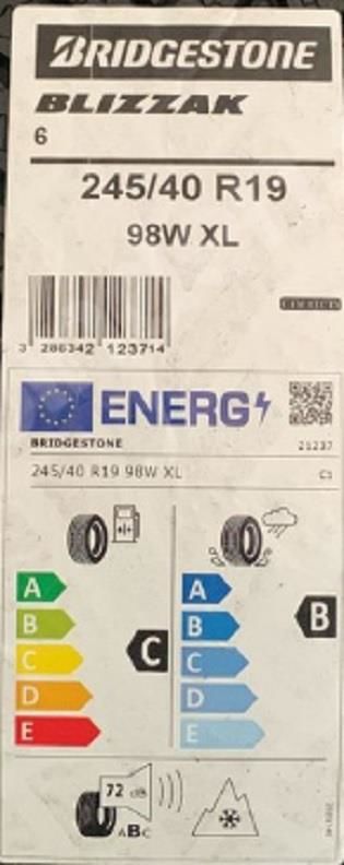 245/40R19 98V XL BLIZZAK 6 BRIDGESTONE