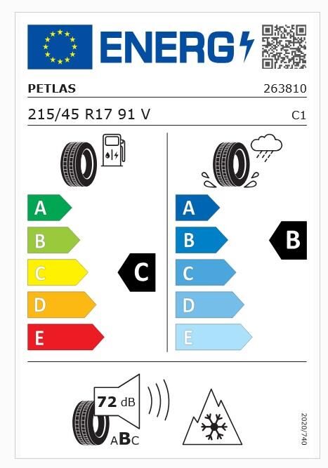 215/45R17 TL 91V REINF. SNOWMASTER 2 SPORT PETLAS