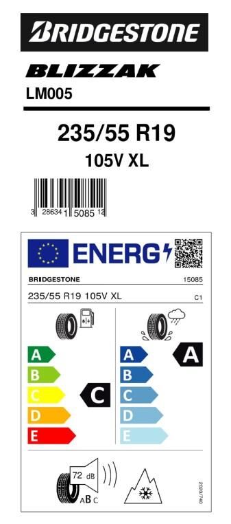 235/55R19 105W XL BLIZZAK 6 BRIDGESTONE