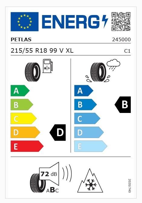 215/55R18 TL 99V REINF. SNOWMASTER 2 SPORT PETLAS