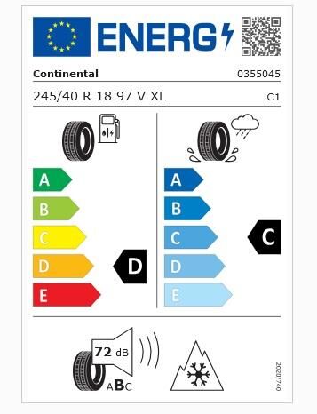 245/40R18 97V XL FR TS830P SSR CONTİNENTAL