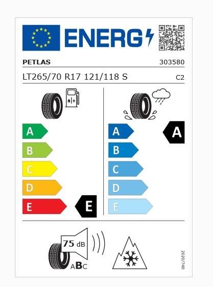 265/70R17 TL 121/118S LRE RWL PEAKLANDER A/T PETLAS