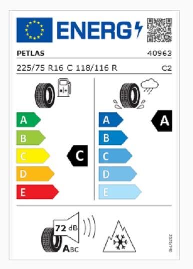 225/75R16 C TL 118/116R 10PR FULL GRIP PT935 PETLAS