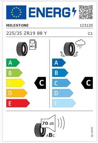 225/35R19 TL 88W REINF. CARMILE SPORT MILESTONE