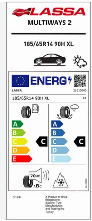 185/65R14 90H XL MULTİWAYS 2 LASSA