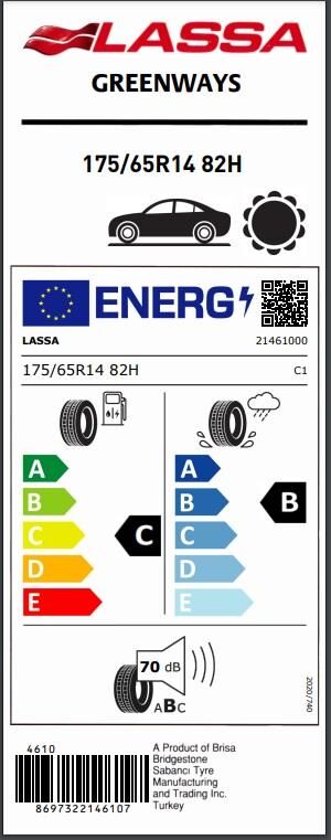 175/65R14 82H GREENWAYS LASSA