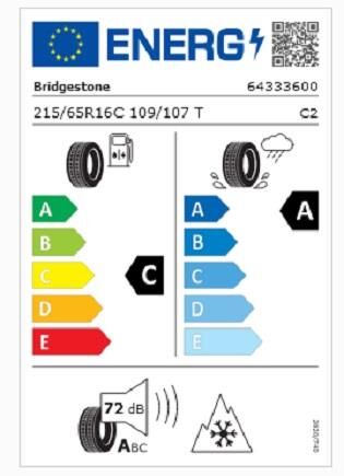215/65R16 C 109/107T DURAVIS VAN WİNTER BRIDGESTONE