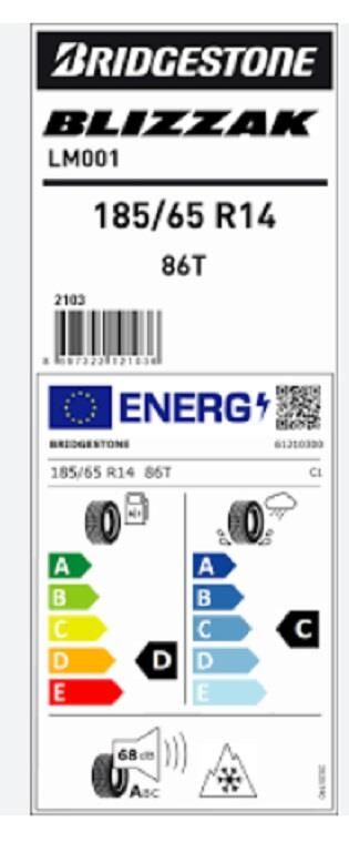 185/65R14 86T LM001 BRIDGESTONE