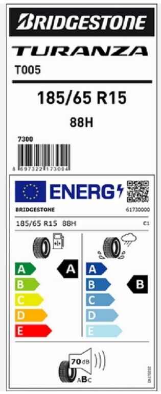 185/65R15 88H T005 BRIDGESTONE