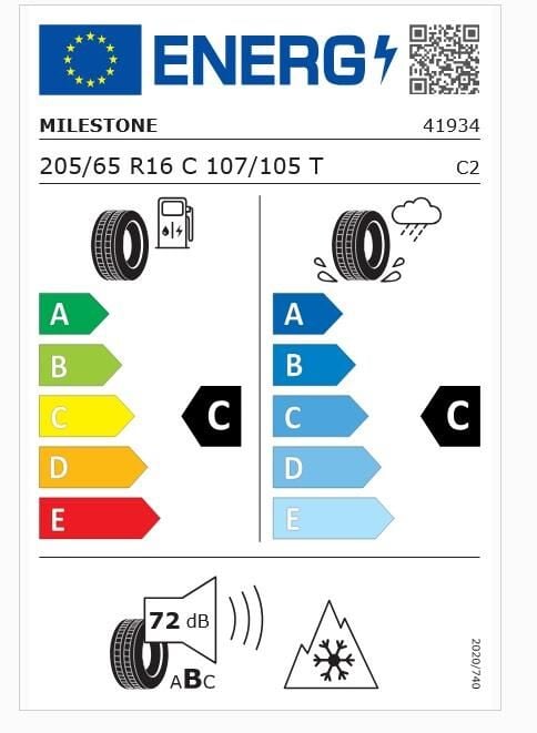 205/65R16 C TL 107/105T 8PR WINTIDE MILESTONE