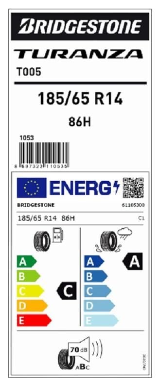 185/65R14 86H T005 BRIDGESTONE