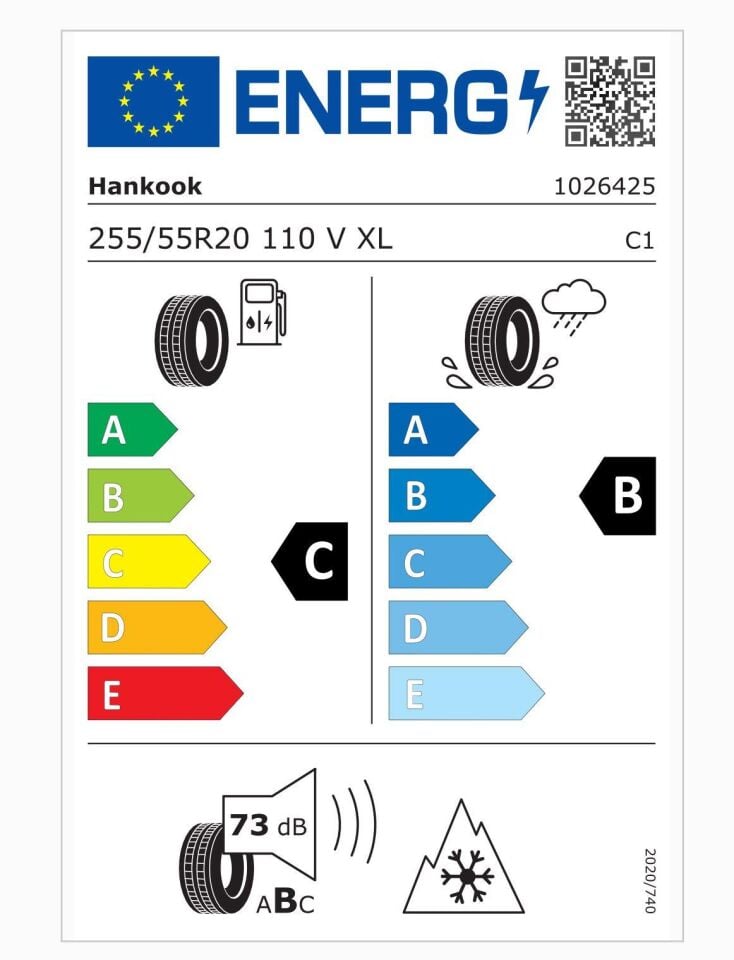 255/55R20 110V XL WINTER I CEPT EVO 3 W330A HANKOOK