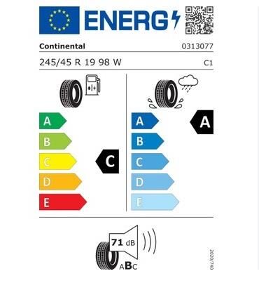 245/45R19 98W FR PC7 CONTİNENTAL