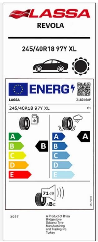 245/40R18 97Y XL REVOLA LASSA