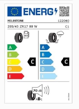 205/45R17 TL 88W REINF. CARMILE SPORT MILESTONE
